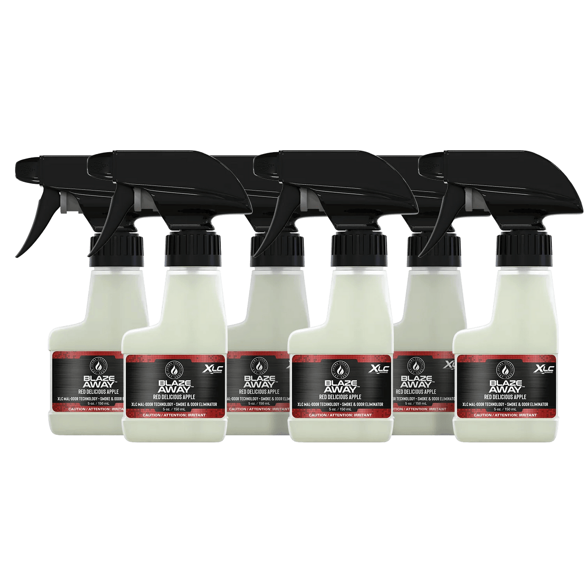 Blaze Away Legacy Red Delicious Apple six pack 5 oz smoke odor neutralizer, crisp apple-scented sprays for eliminating smoke and household odors with fresh indoor air control