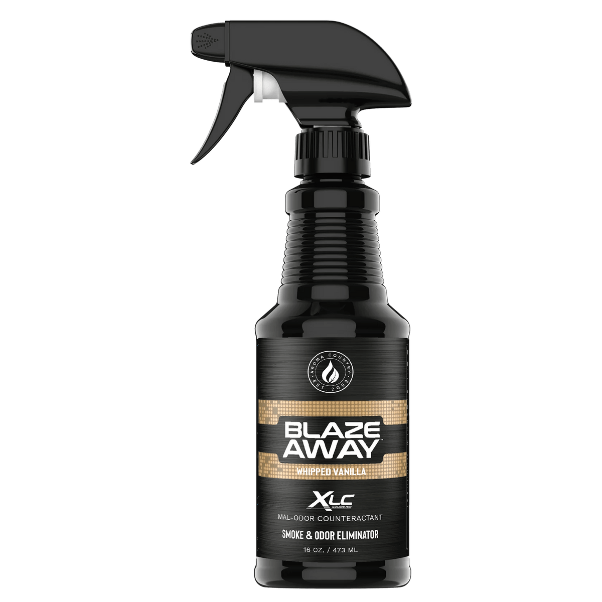 Blaze Away Legacy XLC Whipped Vanilla 16 oz smoke odor neutralizer, strong odor eliminating spray with a smooth vanilla scent designed to clear indoor air of smoke and lingering odors
