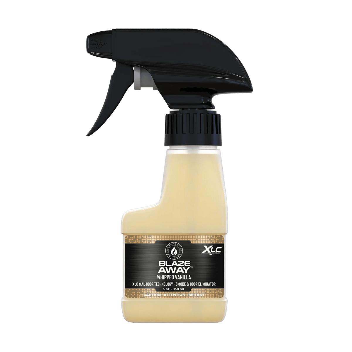 Blaze Away Legacy XLC Whipped Vanilla 5 oz smoke odor neutralizer, compact spray that clears smoke and odors while leaving a warm, sweet vanilla scent in the air