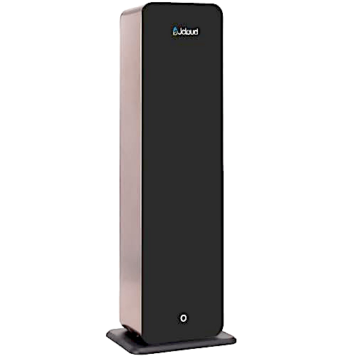 Tall black cold-air diffuser from Aroma Country’s Jcloud A316 series, designed for powerful scent dispersion in larger interior spaces.