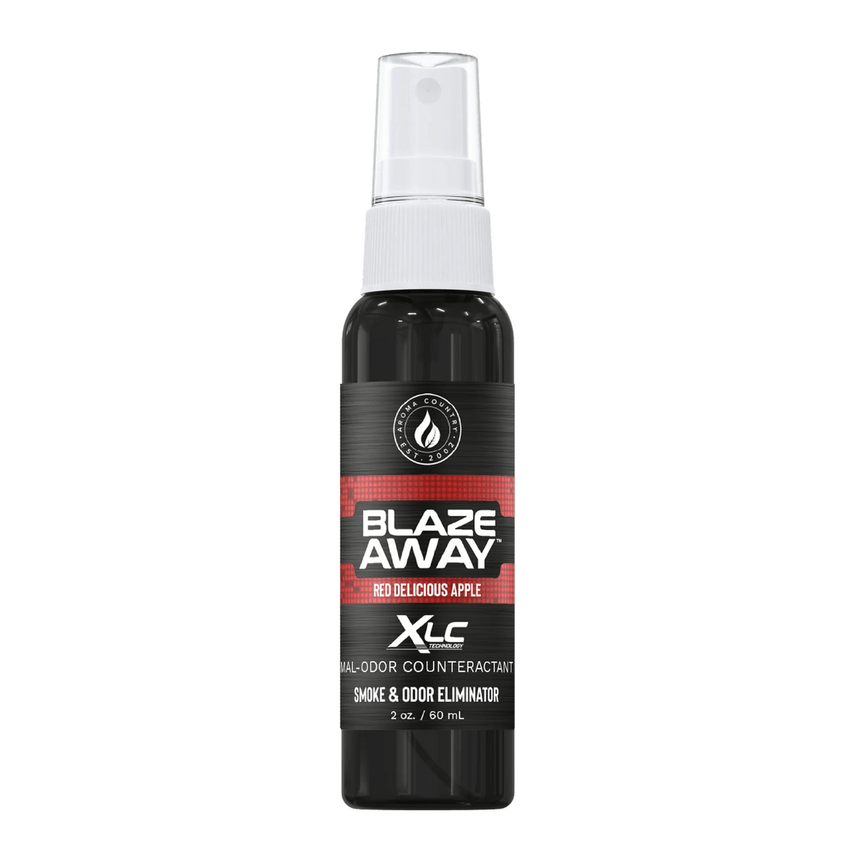 Blaze Away Legacy XLC Red Delicious Apple 2 oz smoke odor neutralizer, travel-friendly spray that removes indoor odors with a fresh and fruity apple fragrance