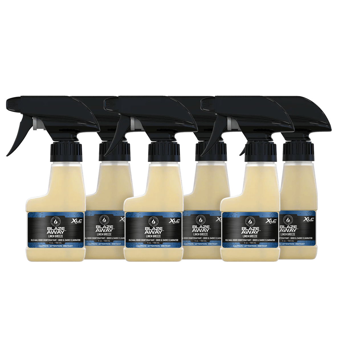 Blaze Away Linen Breeze new six pack 5 oz smoke odor neutralizer, compact room spray set that removes tough odors and leaves behind a light, clean linen scent